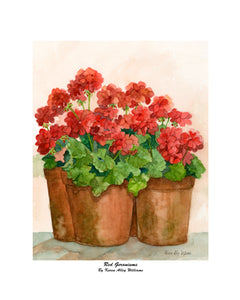 "Red Geraniums" Williams, Karen Alley